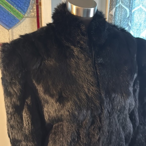 Princess Caravelle Dyed Rabbit Fur Bomber Jacket SZ Youth 14/ Adult XS - Picture 3 of 12